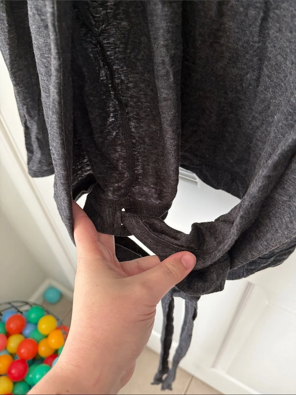 J. Crew Dark Heather Gray Ballerina Wrap Cardigan